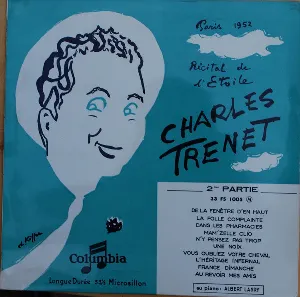 Pochette Récital au Théâtre de l'Étoile - Paris 1952 2ème Partie
