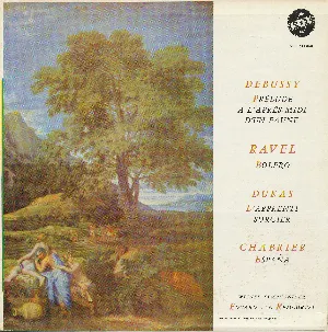 Pochette Debussy: Prélude à l'après-midi d'un faune / Ravel: Boléro / Dukas: L'Apprenti Sorcier / Chabrier: España