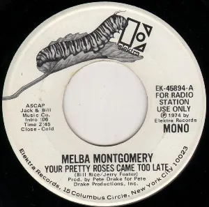 Pochette de Your Pretty Roses Came Too Late de Melba Montgomery
