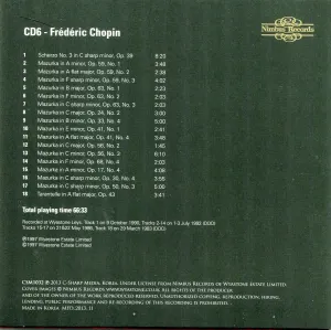 Pochette de Scherzo no. 3 / Mazurkas / Tarantelle de Fryderyk Chopin - Vlado Perlemuter