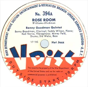 Pochette de Rose Room / Pat’s Blues de The V‐Disc All Stars