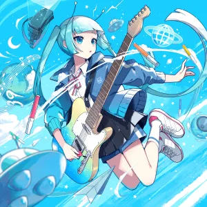Pochette de Light Blue Invasion de Hatsune Miku