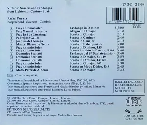 Pochette de 18th Century Spanish Sonatas and Fandangos de Rafael Puyana