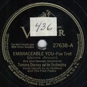 Pochette de Embraceable You / The Sunshine of Your Smile de Tommy Dorsey and His Orchestra