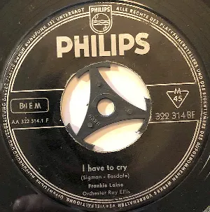 Pochette de Choombala Bey / I Have to Cry de Frankie Laine