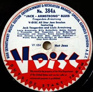 Pochette de “Jack ‐ Armstrong” Blues / Rosetta de The V‐Disc All Stars