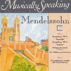 Pochette de Symphony no. 3 "Scottish" / Symphony no. 4 "Italian" de Felix Mendelssohn - Wolfgang Sawallisch - Philharmonia Orchestra - Gerard Schwarz