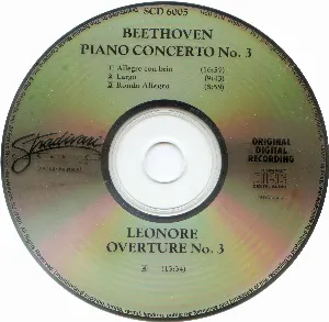 Pochette Piano Concerto no. 3 / Leonore Overture no. 3
