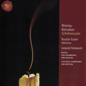 Pochette de Scheherazade • Russian Easter Overture de Royal Philharmonic Orchestra - Nikolai Rimsky‐Korsakov - Chicago Symphony Orchestra - Leopold Stokowski