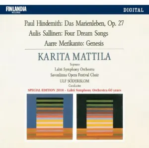 Pochette de Hindemith: Das Marienleben, op. 27 / Sallinen: Four Dream Songs / Merikanto: Genesis de Karita Mattila - Aulis Sallinen - Paul Hindemith