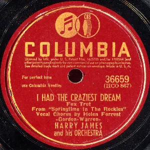 Pochette de I Had the Craziest Dream / A Poem Set to Music de Harry James and His Orchestra