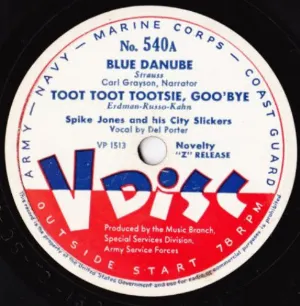 Pochette de Blue Danube / Toot Toot Tootsie, Good’Bye / How High the Moon / Begin the Beguine de Spike Jones and His City Slickers