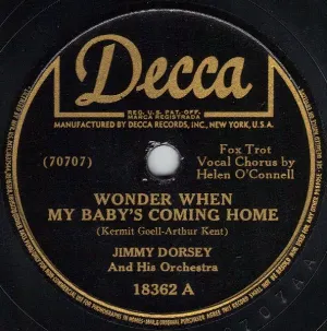 Pochette de Wonder When My Baby's Coming Home / On Echo Hill de Jimmy Dorsey and His Orchestra