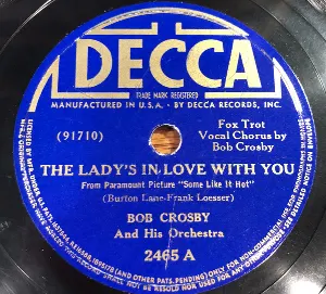 Pochette de The Lady's in Love With You / If I Were Sure of You de Bob Crosby and His Orchestra