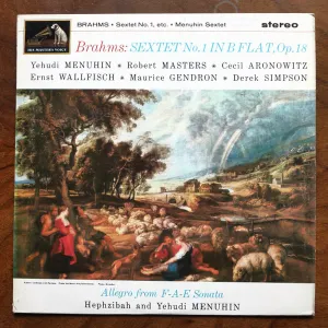 Pochette de Sextuor Nº1 en Si bémol majeur, op. 18 de Yehudi Menuhin - Maurice Gendron - Johannes Brahms