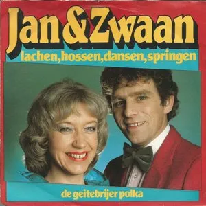 Pochette de Lachen, hossen, dansen, springen / De geitebrijer polka de Jan & Zwaan