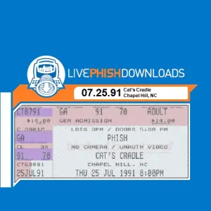 Pochette de 1991-07-25: Cat's Cradle, Chapel Hill, NC, USA de Phish