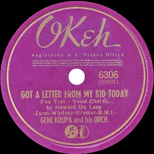 Pochette de Got a Letter From My Kid Today / Have You Changed? de Gene Krupa and His Orchestra