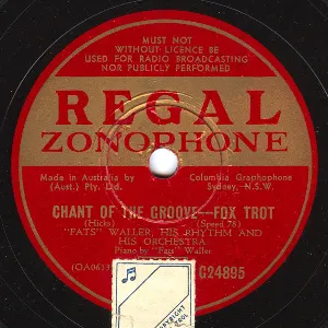 Pochette de Chant of the Groove / Sad Sap Sucker Am I de Fats Waller and His Rhythm