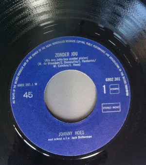 Pochette de Zonder jou / Kijk ik door m'n venster de Johnny Hoes