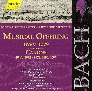 Pochette Musikalisches Opfer, BWV 1079 / Kanons BWV 1072–1078, 1086, 1087