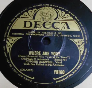Pochette de Where Are You? / Trust in Me de Connee Boswell