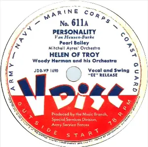 Pochette de Personality / Helen of Troy / China Boy de The V‐Disc All Stars - Woody Herman and His Orchestra