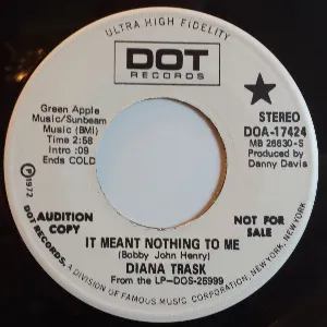 Pochette de It Meant Nothing to Me de Diana Trask