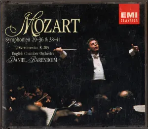 Pochette de Symphonien 29-36 & 38-41 / Divertimento, K.205 de English Chamber Orchestra - Wolfgang Amadeus Mozart - Daniel Barenboim