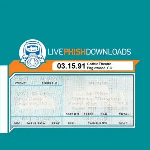 Pochette de 1991-03-15: Gothic Theatre, Englewood, CO, USA de Phish