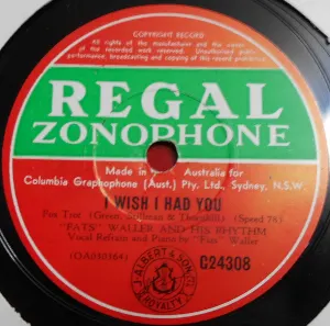 Pochette de I Wish I Had You / Georgia May de Fats Waller and His Rhythm