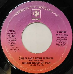 Pochette Sweet Lady From Georgia / Sugar Honey Love