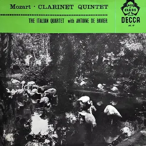 Pochette Quintet in A major for Clarinet and Strings, K. 581