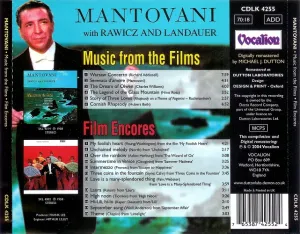 Pochette de Music From The Films / Film Encores de Mantovani