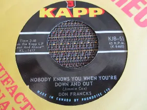 Pochette de Nobody Knows You When You're Down and Out / What'll I Do de Don Francks