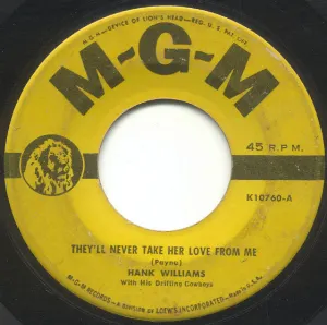 Pochette They'll Never Take Her Love From Me / Why Should We Try Anymore