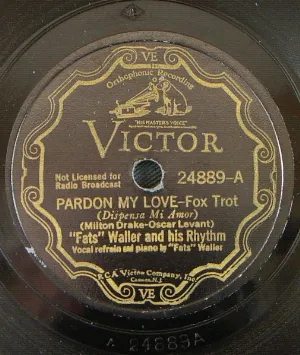 Pochette de Pardon My Love / What's the Reason (I'm Not Pleasin' You) de Fats Waller and His Rhythm