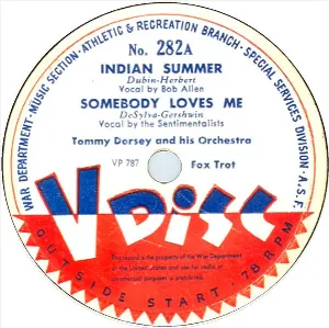 Pochette de Indian Summer / Somebody Loves Me / What a Diff’rence a Day Made de Tommy Dorsey and His Orchestra