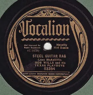 Pochette de Steel Guitar Rag / Swing Blues No. 1 de Bob Wills and His Texas Playboys