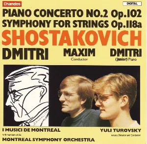 Pochette Piano Concerto no. 2, op. 102 / Symphony for strings, op. 118a