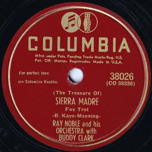 Pochette de (The Treasure of) Sierra Madre / Two Loves Have I de Ray Noble and His Orchestra - Buddy Clark