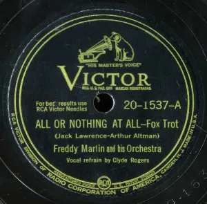 Pochette de All or Nothing at All / Now We Know de Artie Shaw and His Orchestra