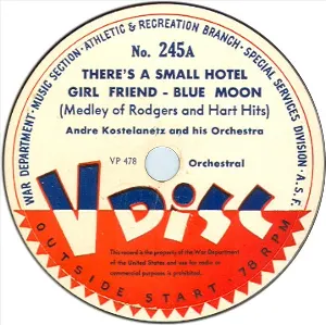 Pochette de There’s a Small Hotel / Girl Friend / Blue Moon / With a Song in My Heart de André Kostelanetz and His Orchestra