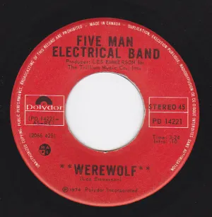 Pochette de Werewolf / Country Angel de Five Man Electrical Band