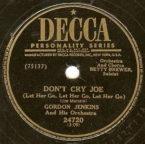 Pochette de Don't Cry Joe / Perhaps, Perhaps, Perhaps de Gordon Jenkins & His Orchestra