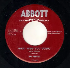 Pochette de What Were You Doing / Wagon Load of Love de Jim Reeves
