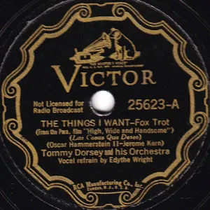 Pochette de The Things I Want / Allegheny Al de Tommy Dorsey and His Orchestra