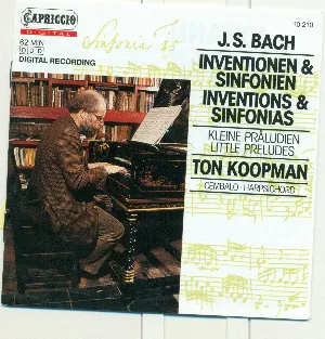 Pochette de Bach, J.S.: 2 Part Inventions / 3 Part Inventions / 6 Little Preludes de Johann Sebastian Bach - Ton Koopman