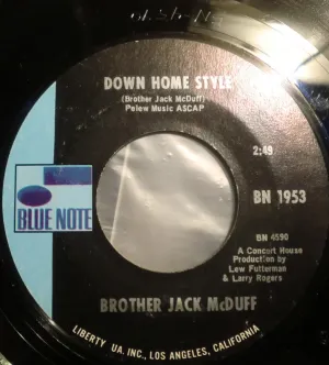 Pochette de Down Home Style / Theme From Electric Surfboard de “Brother” Jack McDuff