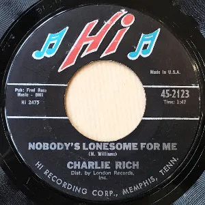 Pochette Nobody’s Lonesome for Me / My Heart Would Know